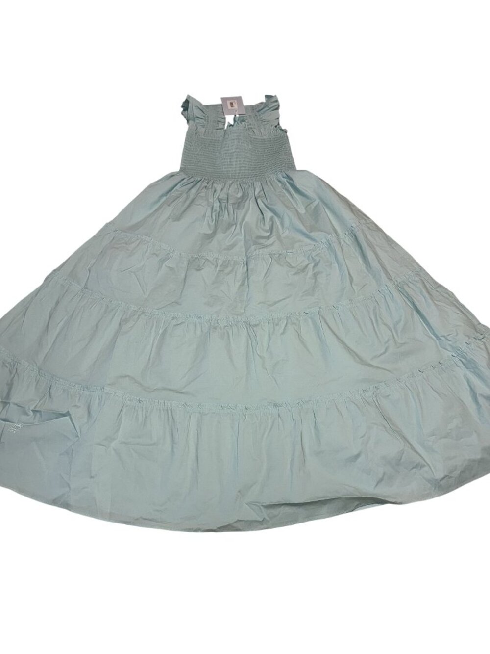 NWT Hill House The Ellie Bay Blue Smocked Midi Nap Dress Women's X-Small XS